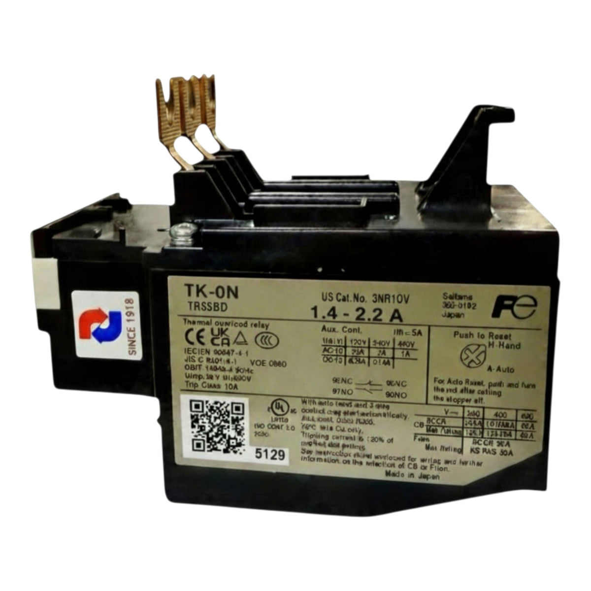Fuji TK-0N Thermal Overload Relay for SC-03 SC-0 and SC-05 0.8-13A I Electx Electical Supply