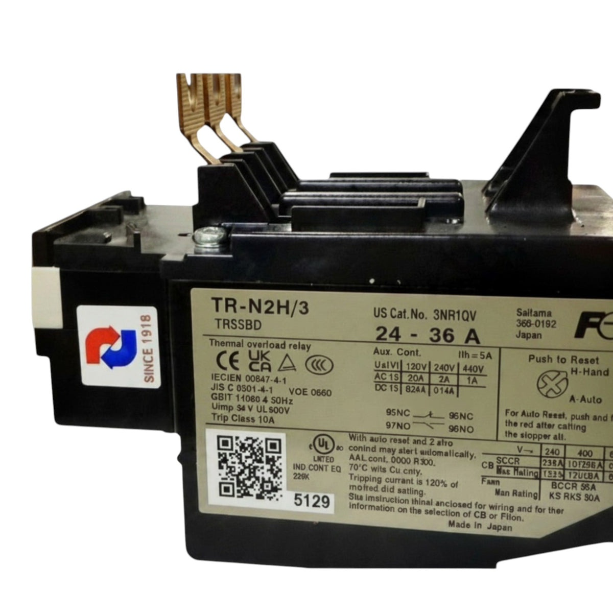 Fuji TR-N2H/3 Thermal Overload Relay for SC-1 and SC-2 4-42A I Electx Electrical Supply