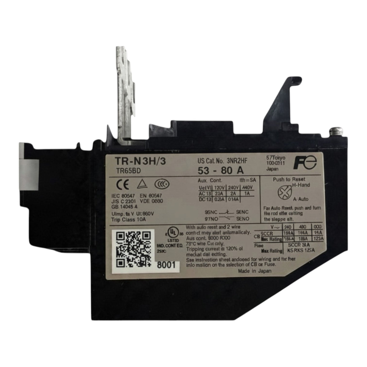 Fuji TR-N3H/3 Thermal Overload Relay for SC-N2S and SC-N3 24-105A I Electx Electrical Supply