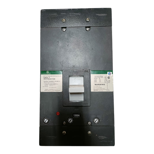 GE 1200A Industrial Circuit Breaker 3 Pole 220V HI-Break THKMA31200WLX