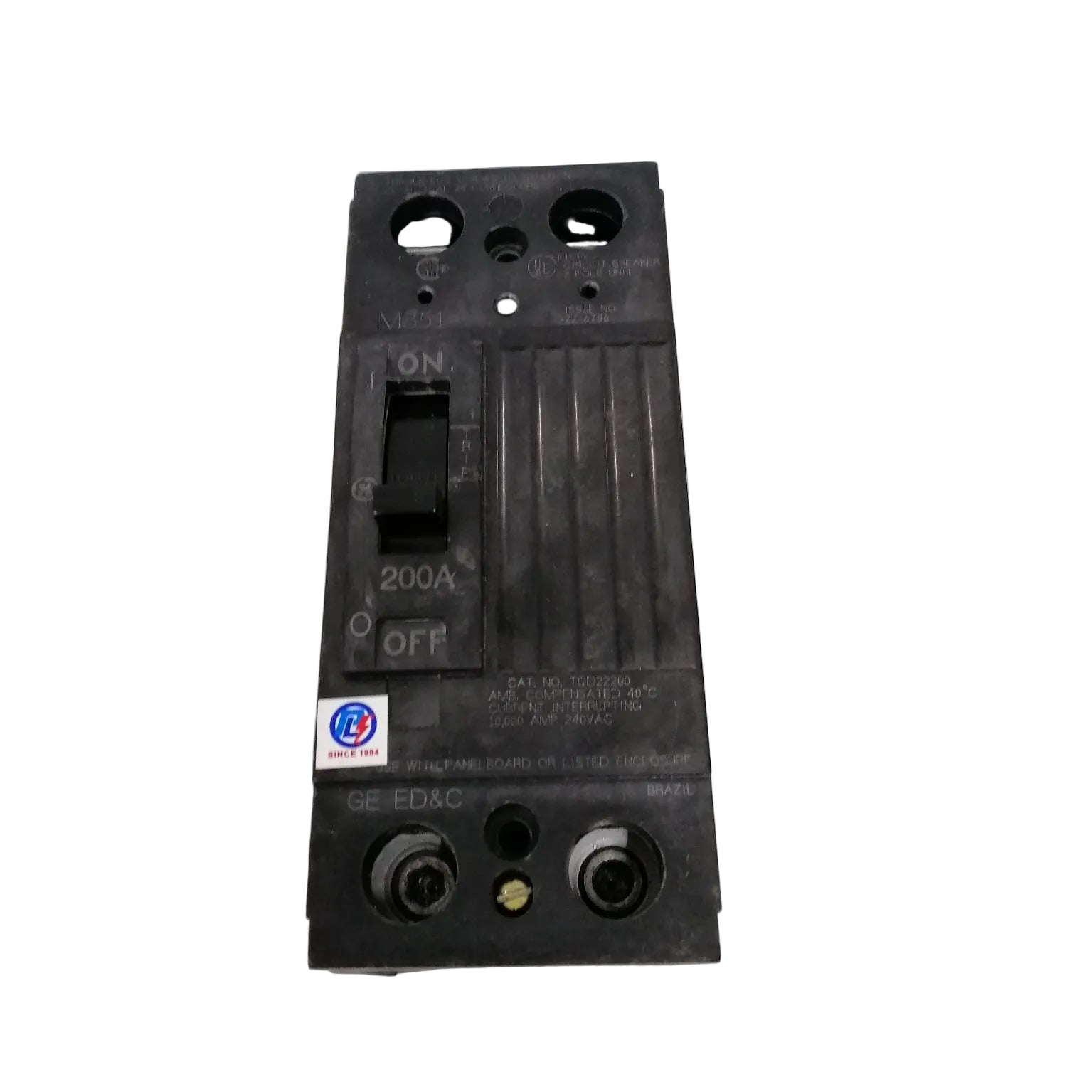 GE 200A Single Phase 2 Pole Circuit Breaker 240V MCCB, ECB, Circuit Breakers TQD22200