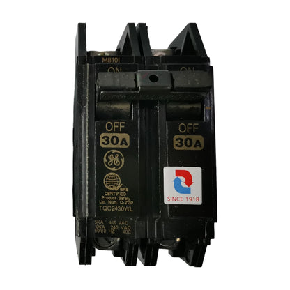 GE 30A 2Pole 10KAIC 220V Circuit Breaker Single Phase Bolt-on TQC2430WL Electx Electrical Supply