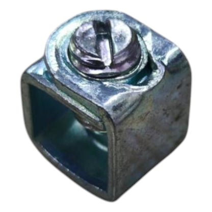 Metal nut on a white background