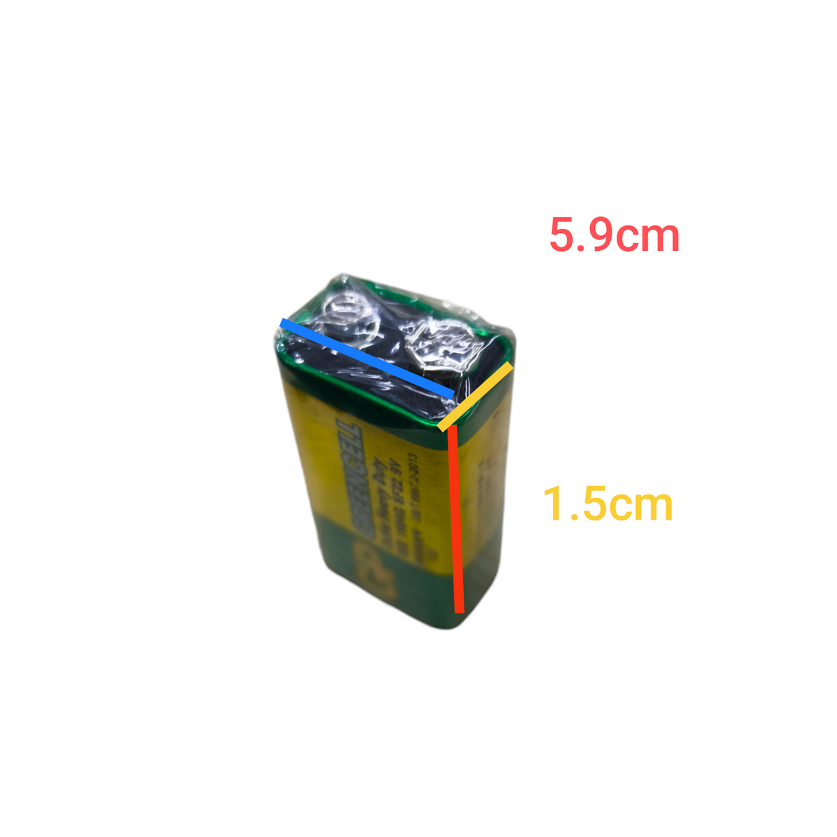 GP 9V Battery Green Cell 1604G 6F22 9V Electx Electrical Supply