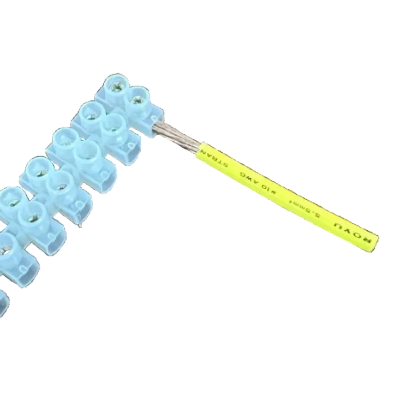 Grippes 20A 12 Pairs PVC Terminal Block with transparent connectors for secure electrical connections