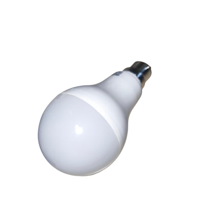 White light bulb on a white background