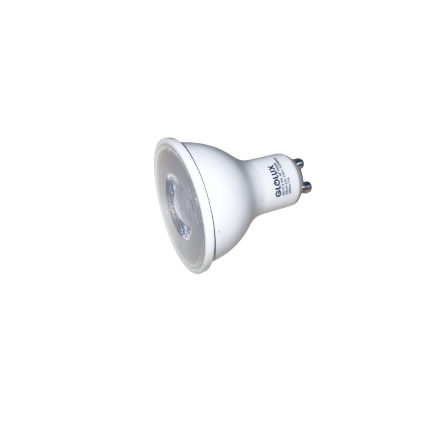 White light bulb on a white background