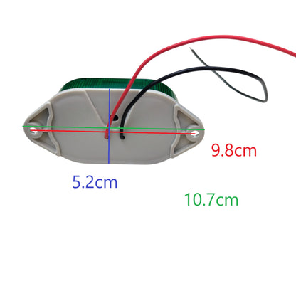 Green LED Warning Light with Siren 12V DC, Blinker Blinking Lamp Industrial Warning Design Strobe Light Function