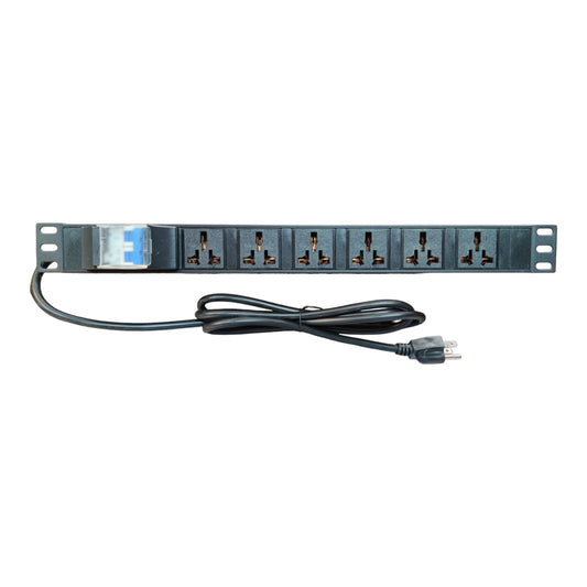 Grippes 6 Gang 32A 250V PDU Universal Outlet Type for Data Cabinet Power Distribution Unit 7000W