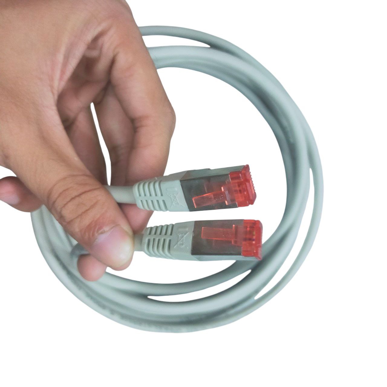 Grippes Cat 6 UTP Gray Patch Cord Cable 24AWG 3 Meters