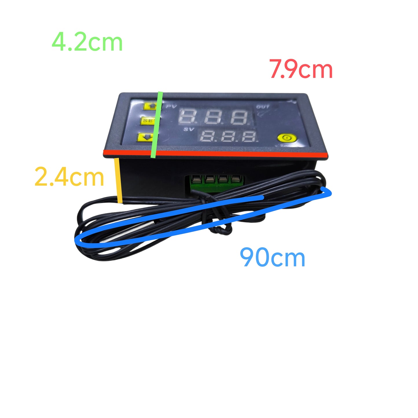 Grippes Digital Thermostat Controller 12DCV -50 to 130 Degrees Celsius, Hot or Cold Thermostat Normally Open - Normally Close W323012VDC