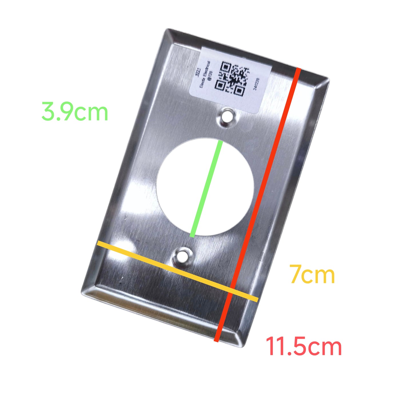 Grippes Twist Lock Outlet Metal Plate 39mm Hole 9221