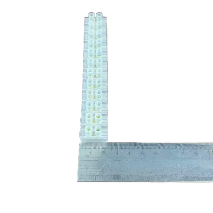 Grippes 10A 12 Pair PVC Terminal Block with Secure Wiring Terminals