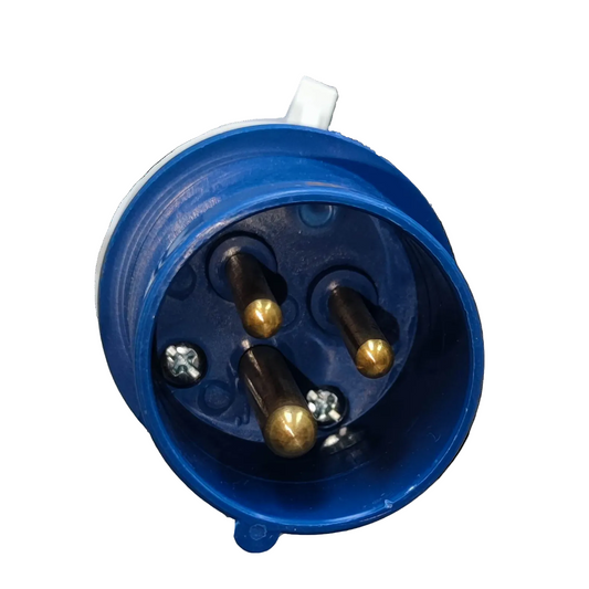 Grippes 16A industrial plug 3 pins blue durable power connector for heavy-duty use