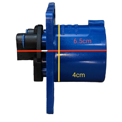 Grippes industrial plug chassis type 16A 220V with dimensions 6.5cm x 4cm for industrial applications