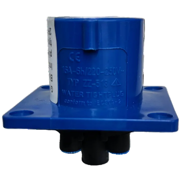 Grippes industrial plug chassis type 16A 220V in blue, designed for reliable connections in industrial settings