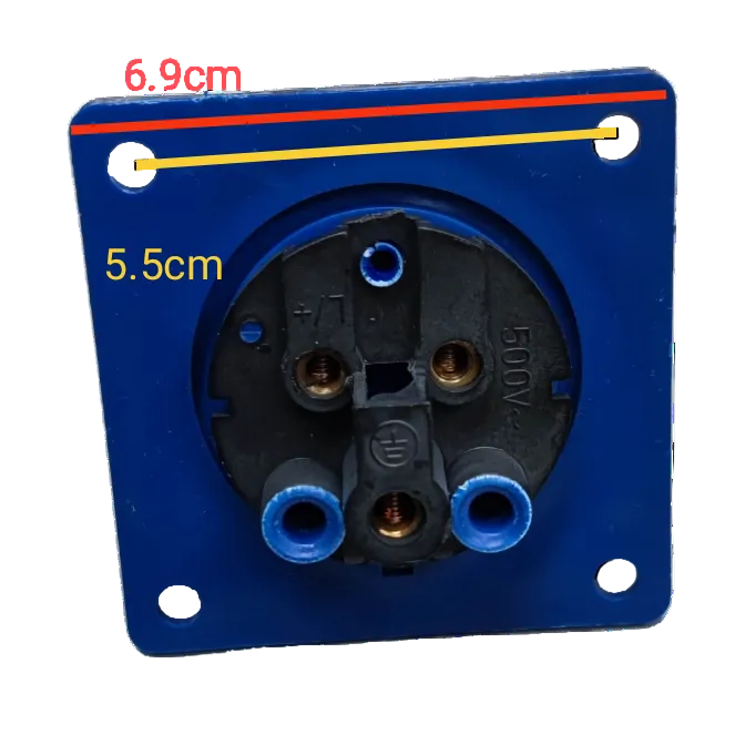 Grippes industrial plug chassis type 16A 220V with dimensions and robust construction for heavy-duty use