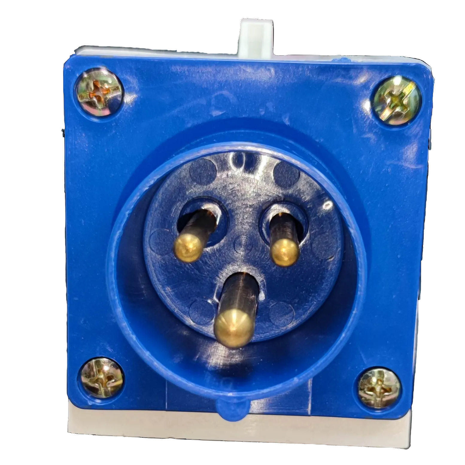 Grippes Blue Electric Power Outlet with Three Pins for Electx Electrical Supply