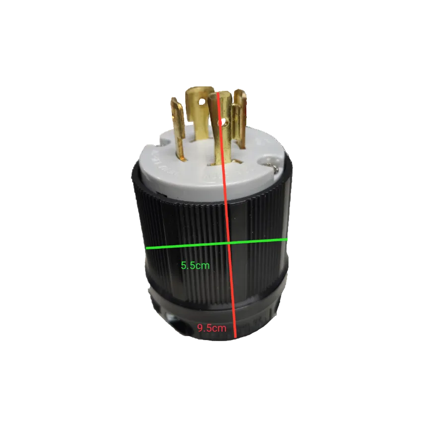 Grippes 20A twist lock plug NEMA L15-20 with durable construction for secure electrical connections