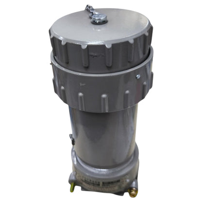 Gray mechanical component on a white background