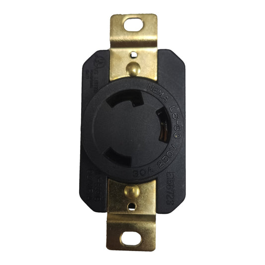 Grippes 30A Twist Lock Outlet 2P+E (3P) 250V (NEMA L6) WJ6331B, Twistlock  Electx Electrical Supply