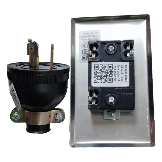 Grippes 30A twist lock wall outlet with heavy-duty design for secure electrical connections