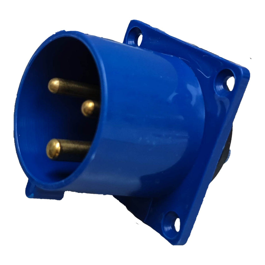 Grippes 32A 2P+E Industrial Plug Chassis Type (3Pins) 6h 2P+E 380 - 415VAC  IEC309-2 #623 Electx Electrical Supply