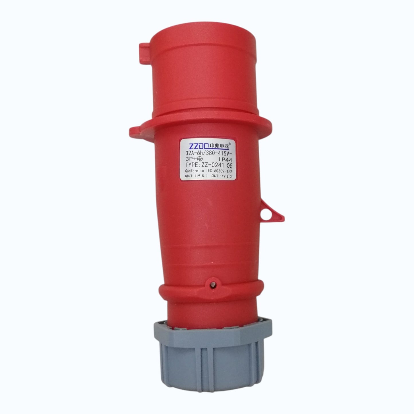 Grippes 32A 3P+E 250V-415V Industrial Plug IP44 Weatherproof