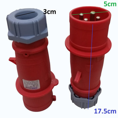 Grippes 32A 3P+E 250V-415V Industrial Plug IP44 Weatherproof