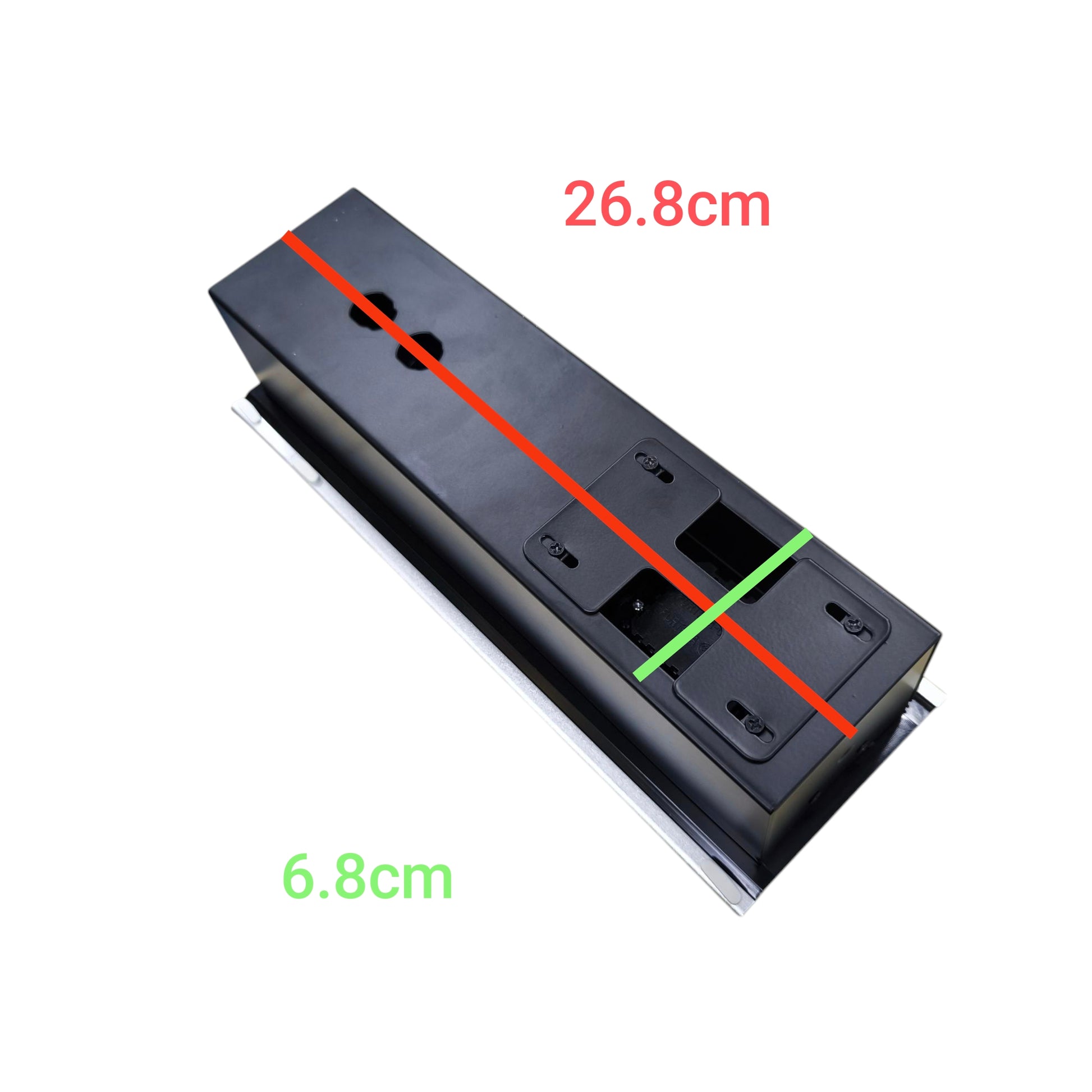 Grippes 3 Gang Universal Outlet with Ground 10A 220V Desk Top Sliding Cover Silver with 2 USB 5V 2A