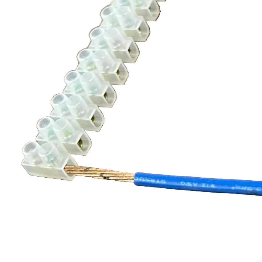 5A PVC terminal block 12 pairs for secure electrical connections with transparent casing