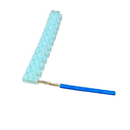 Grippes 5A PVC terminal block 12 pairs with transparent housing for secure electrical connections