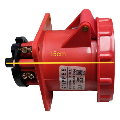 Red cylindrical device with 'Grippes' branding and a measurement label on a white background