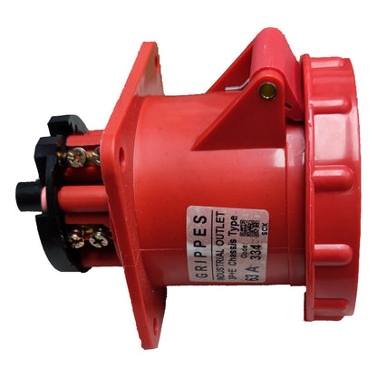 Red mechanical component with 'Grippes' label on a white background