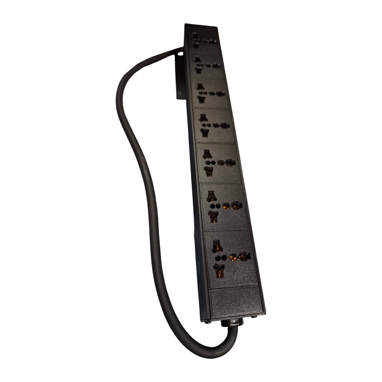 Grippes 7 Gang 10A 250V PDU Universal Outlet Type Power Distribution Unit 2500W
