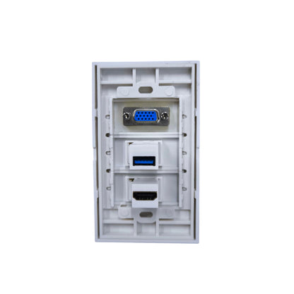 Grippes HDMI VGA USB Outlet Wall type 1.4V, Video Outlet, VGA Outlet, USB Outlet