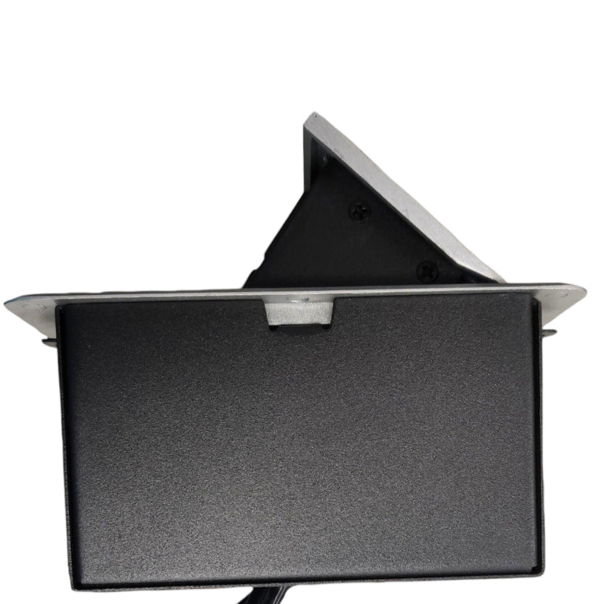 Ceiling-mounted rectangular light fixture on a white background