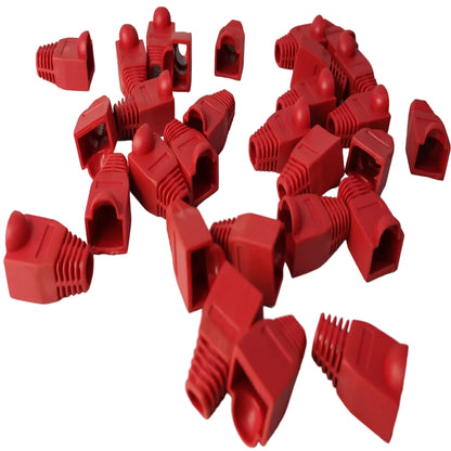 Grippes Rubber BooT RJ45 Rubber Boot, Cat5 and Cat6 Rubber Boot Red