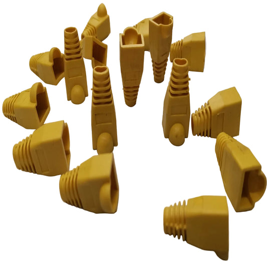 Grippes Rubber BooT RJ45 Rubber Boot, Cat5 and Cat6 Rubber Boot Yellow
