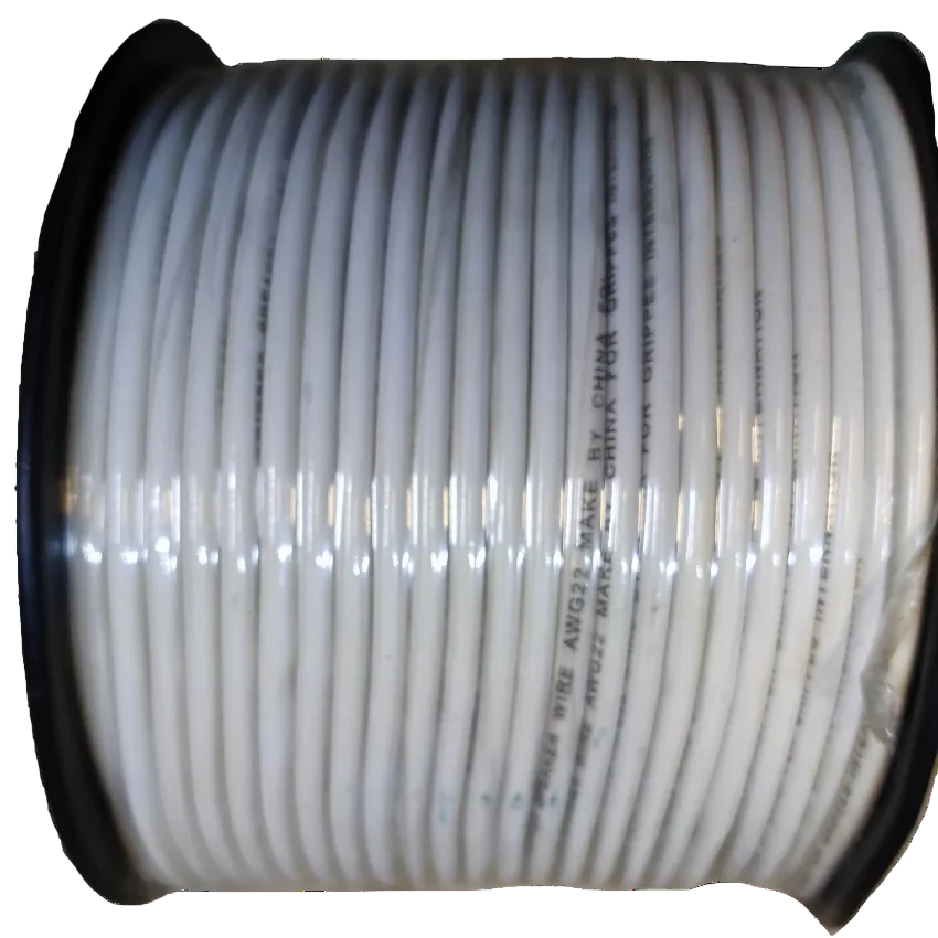 Grippes 18 gauge speaker wire 100 meters spool of white cable for audio connections