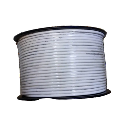 Grippes 18 gauge speaker wire 100 meters spool with white insulation for audio connections