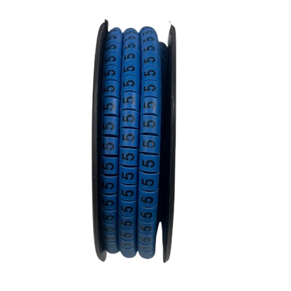 Grippes (5) Cable Marker 3.6mm to 5.2mm Color Blue 1roll 500pcs EC-2B