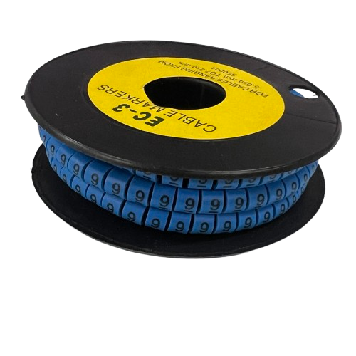 Grippes (9) Cable Marker 5.0mm to 7.2mm (350pcs) Blue    EC-3B(9)