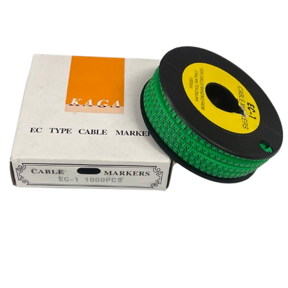 Cable (N) Marker EC-1 Green 2.6mm to 4.2mm 1000pcs 1 Roll  EC-1G(N)