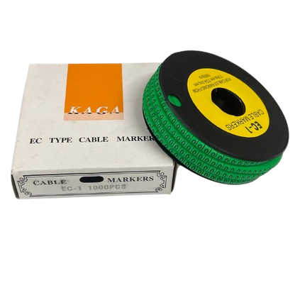 Cable (O) Marker EC-1 Green 2.6mm to 4.2mm 1000pcs 1 Roll   EC-1G(O)