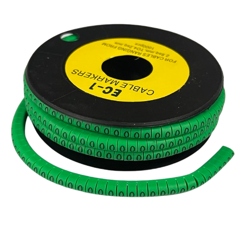 Cable (O) Marker EC-1 Green 2.6mm to 4.2mm 1000pcs 1 Roll   EC-1G(O)