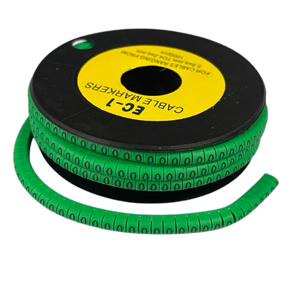 Cable (O) Marker EC-1 Green 2.6mm to 4.2mm 1000pcs 1 Roll   EC-1G(O)