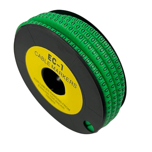 Cable (O) Marker EC-1 Green 2.6mm to 4.2mm 1000pcs 1 Roll   EC-1G(O)