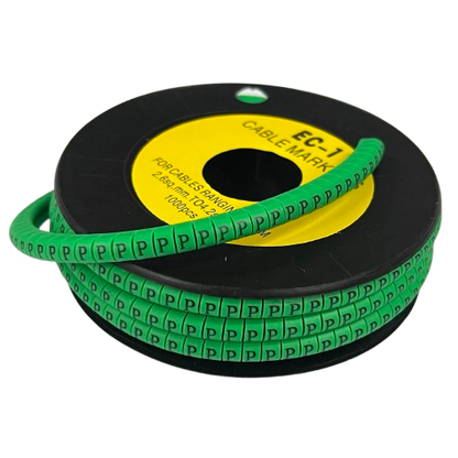 Cable (P) Marker EC-1 Green 2.6mm to 4.2mm 1000pcs 1 Roll   EC-1G(P)