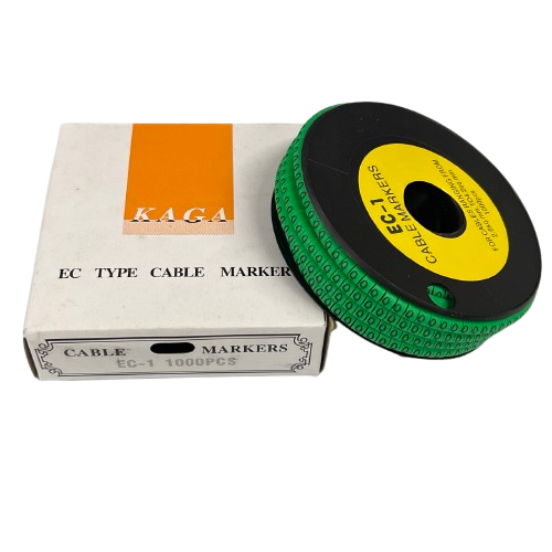 Cable (Q) Marker EC-1 Green 2.6mm to 4.2mm 1000pcs 1 Roll    EC-1G(Q)